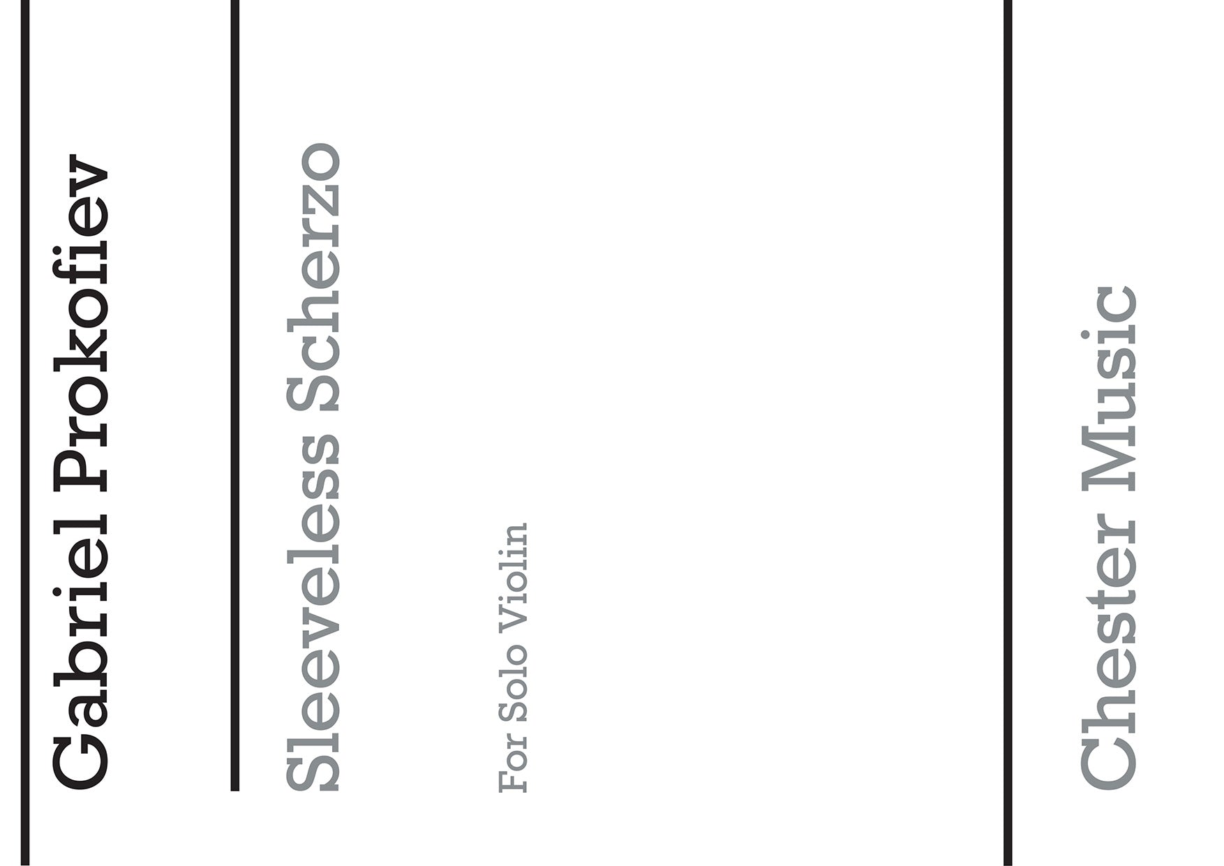 Sleeveless Scherzo de Gabriel Prokofiev, Livre pour violon