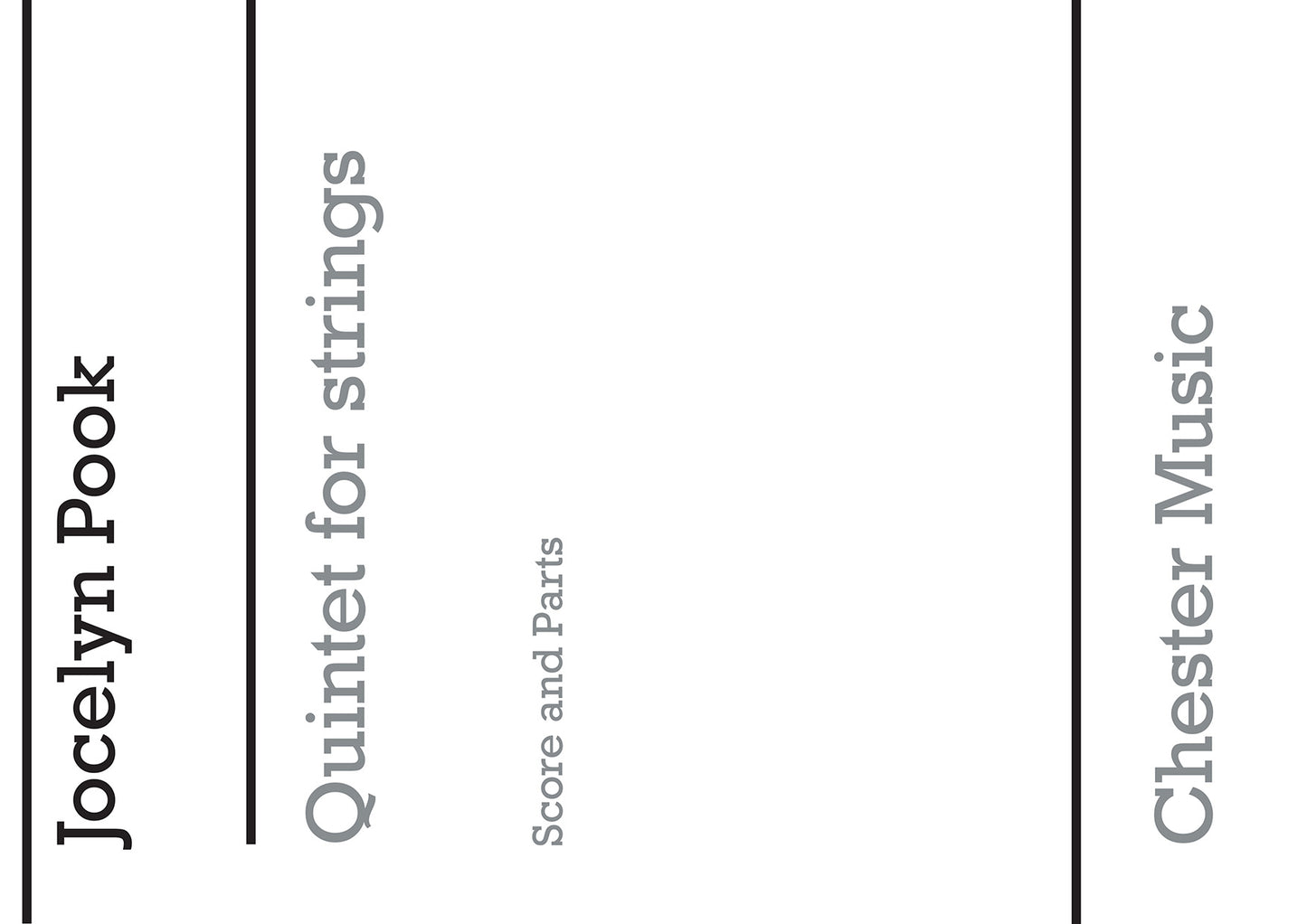 Quintet For Strings de Jocelyn Pook, Partition + parties pour ensemble à cordes