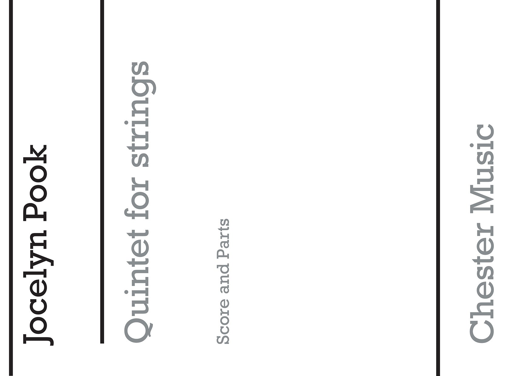 Quintet For Strings de Jocelyn Pook, Partition + parties pour ensemble à cordes