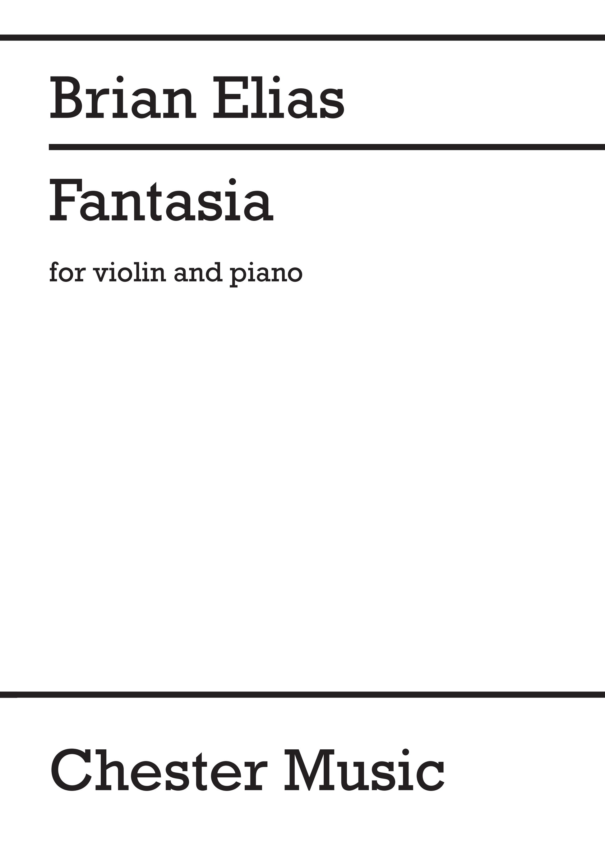 Fantasia de Brian Elias, Livre pour violon et Piano