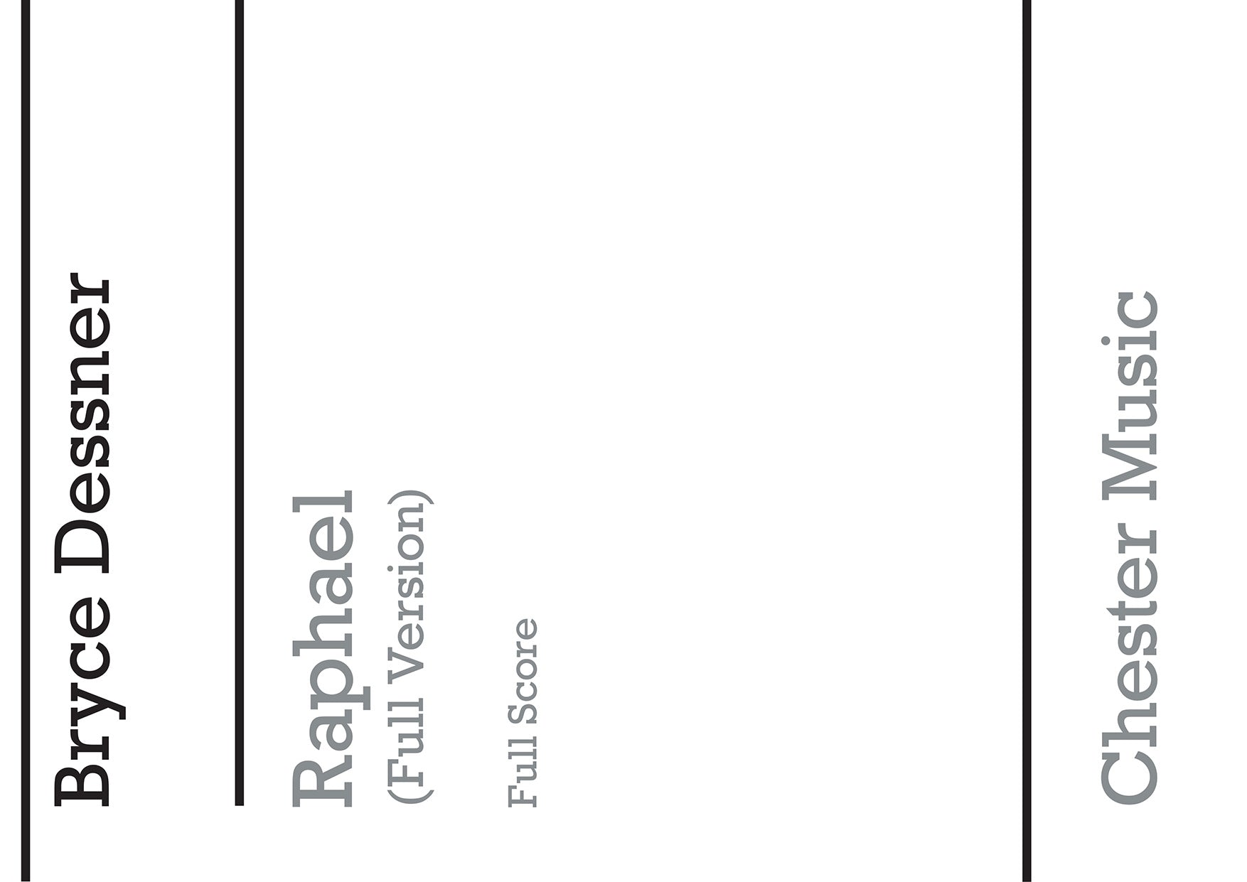 Raphael de Bryce Dessner, Partition pour guitare électrique et Ensemble de guitares