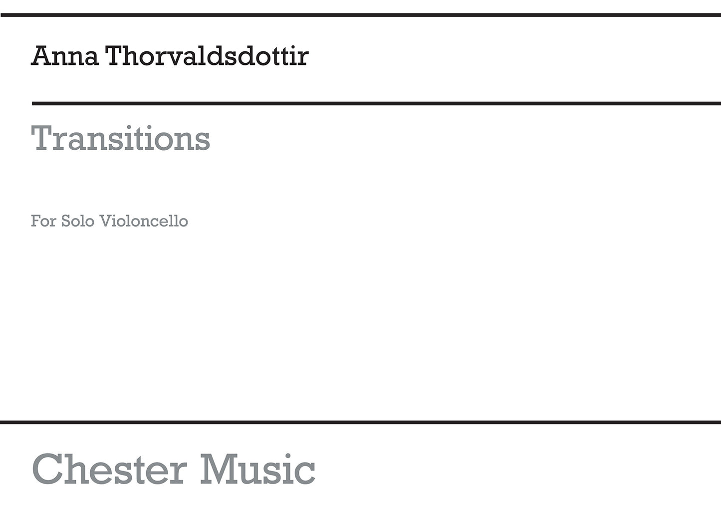 Transitions de Anna Thorvaldsdottir, Livre pour violoncelle