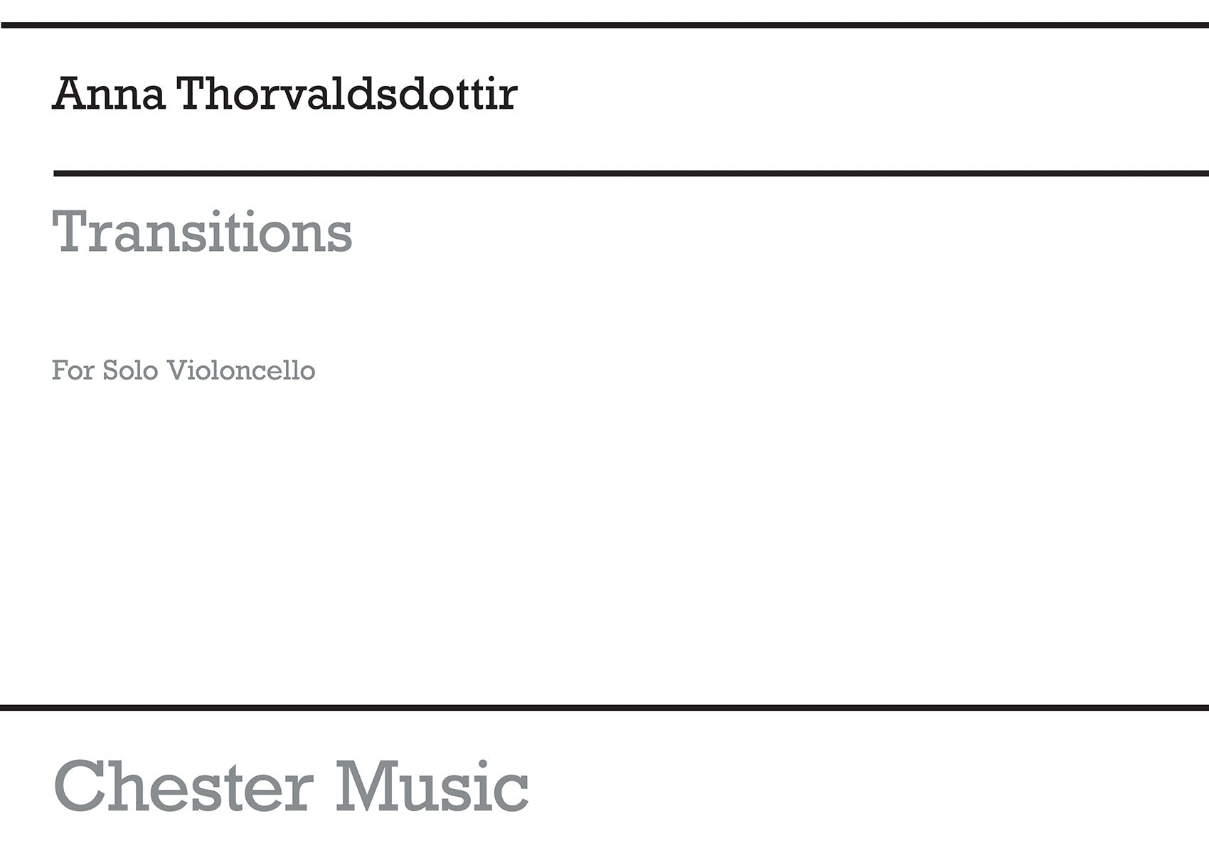 Transitions de Anna Thorvaldsdottir, Livre pour violoncelle
