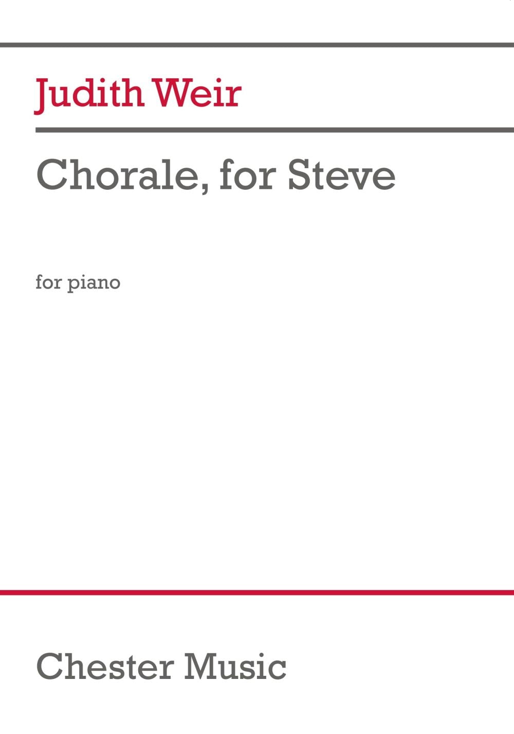 Chorale, for Steve de Judith Weir, Partition pour piano