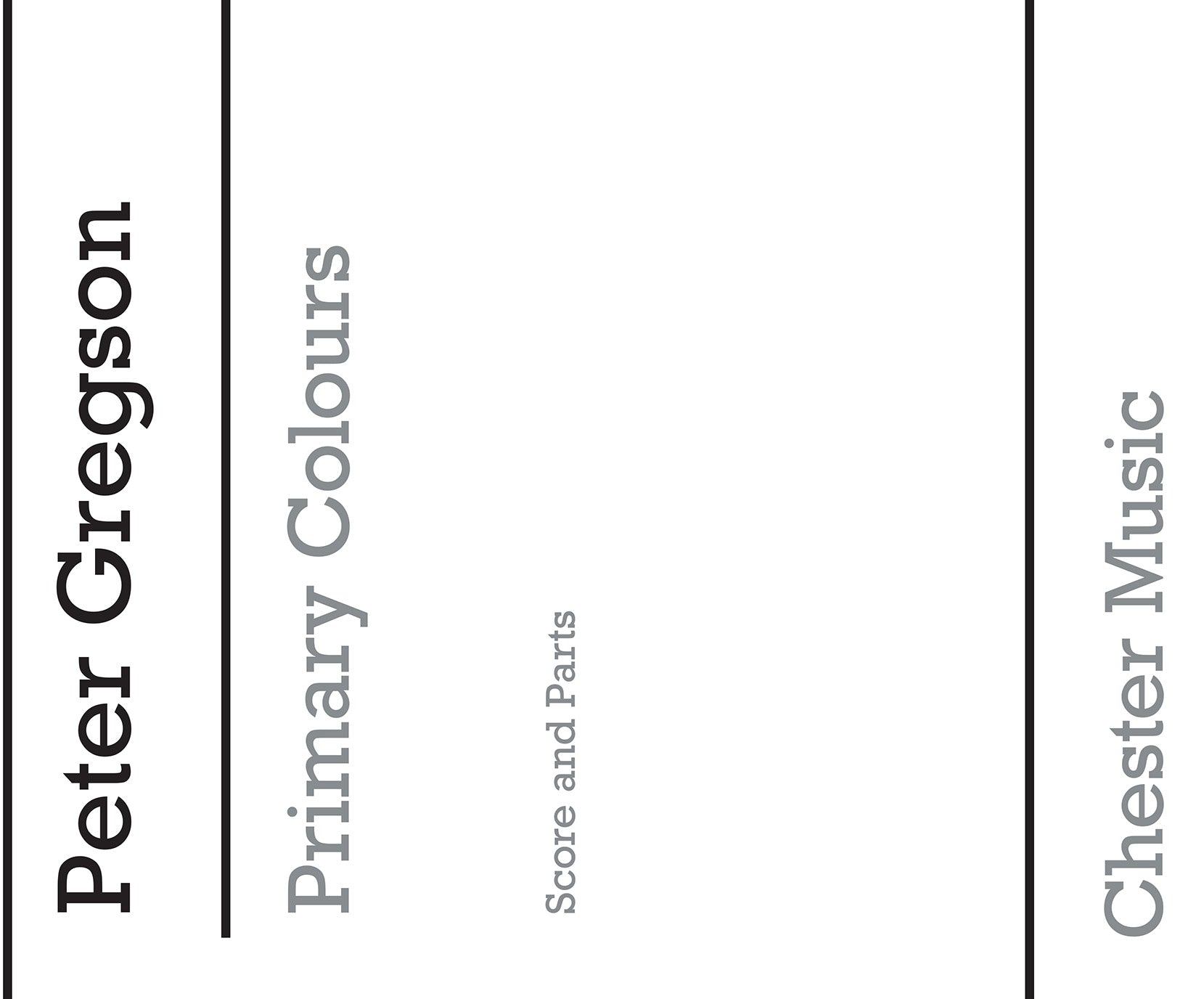 Primary Colours de Peter Gregson, Partition pour quatuor à cordes