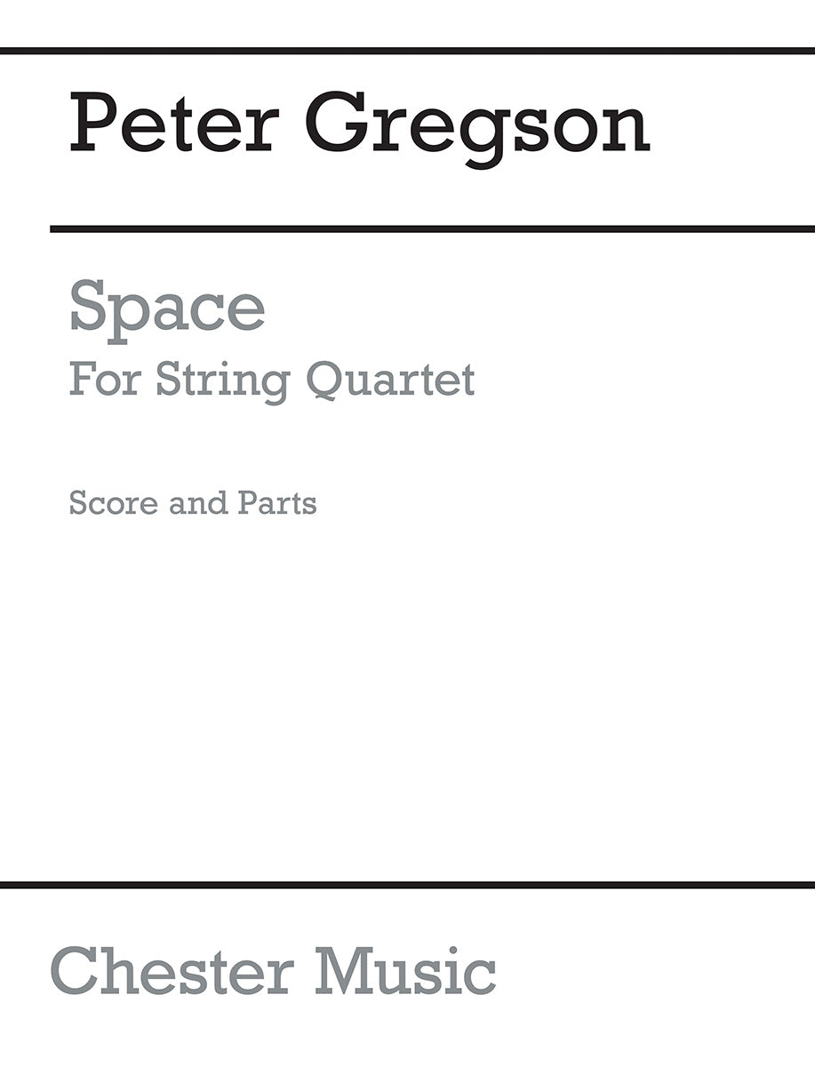 Space de Peter Gregson, Partition + parties pour quatuor à cordes