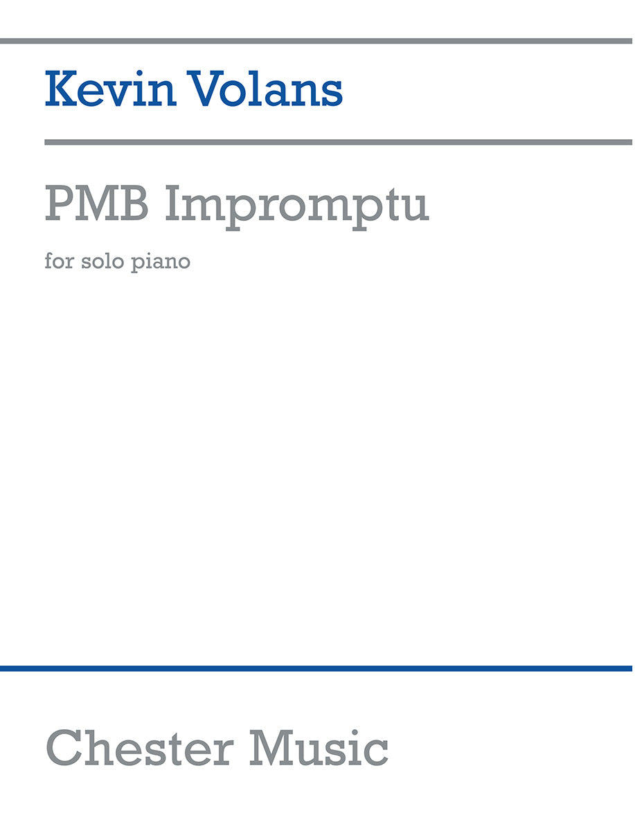 PMB Impromptu de Kevin Volans, Livre pour piano
