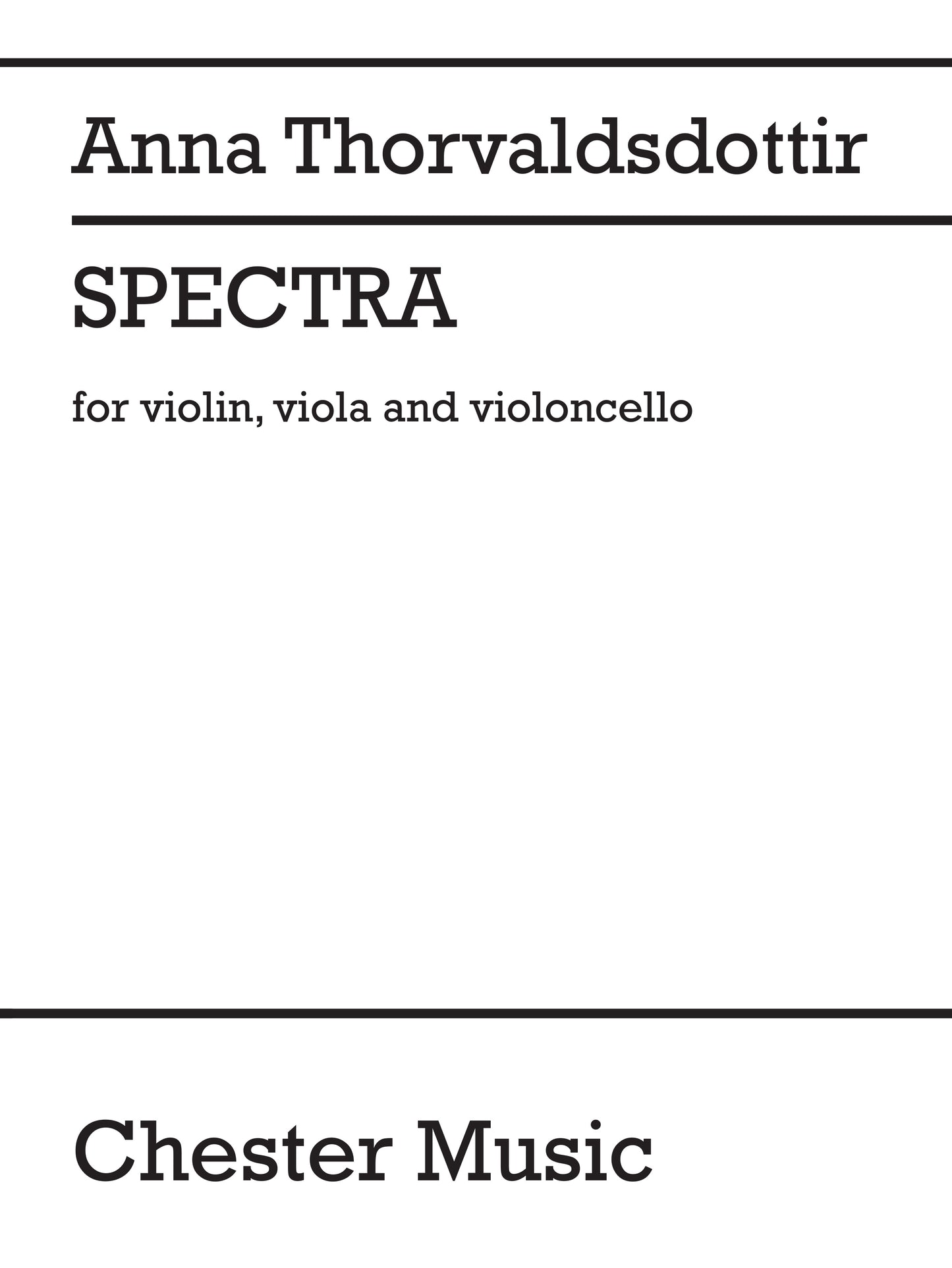 Spectra de Anna Thorvaldsdottir, Livre pour violon et Alto et Violoncelle