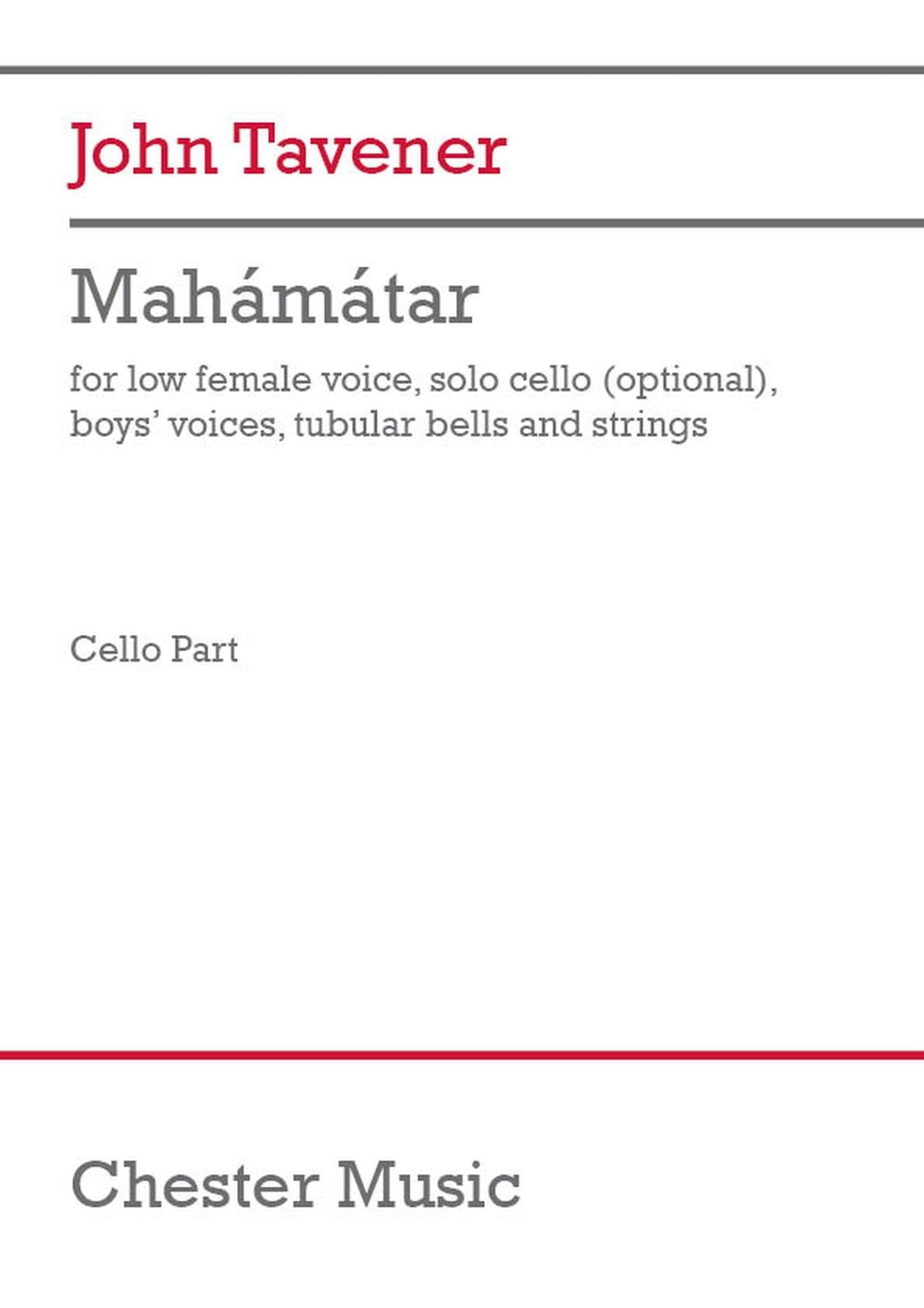 Mahamatar (Cello Part) de John Tavener