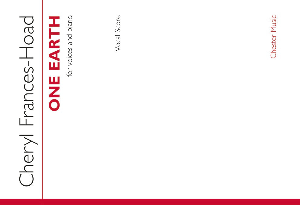 One Earth de Cheryl Frances-Hoad, Réduction pour piano pour chœur et Piano