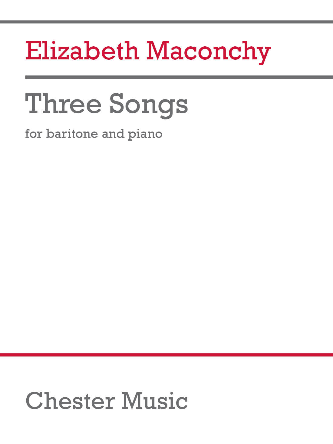 Three Songs for Baritone and Piano de Elizabeth Maconchy, Livre + partie(s) séparée(s) pour voix de baryton et Piano