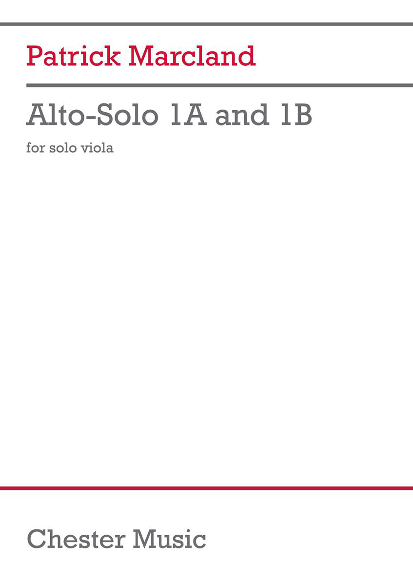 Alto-Solo 1A and 1B de Patrick Marcland, Livre pour alto