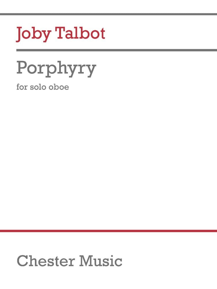 Porphyry de Joby Talbot, Livre pour hautbois