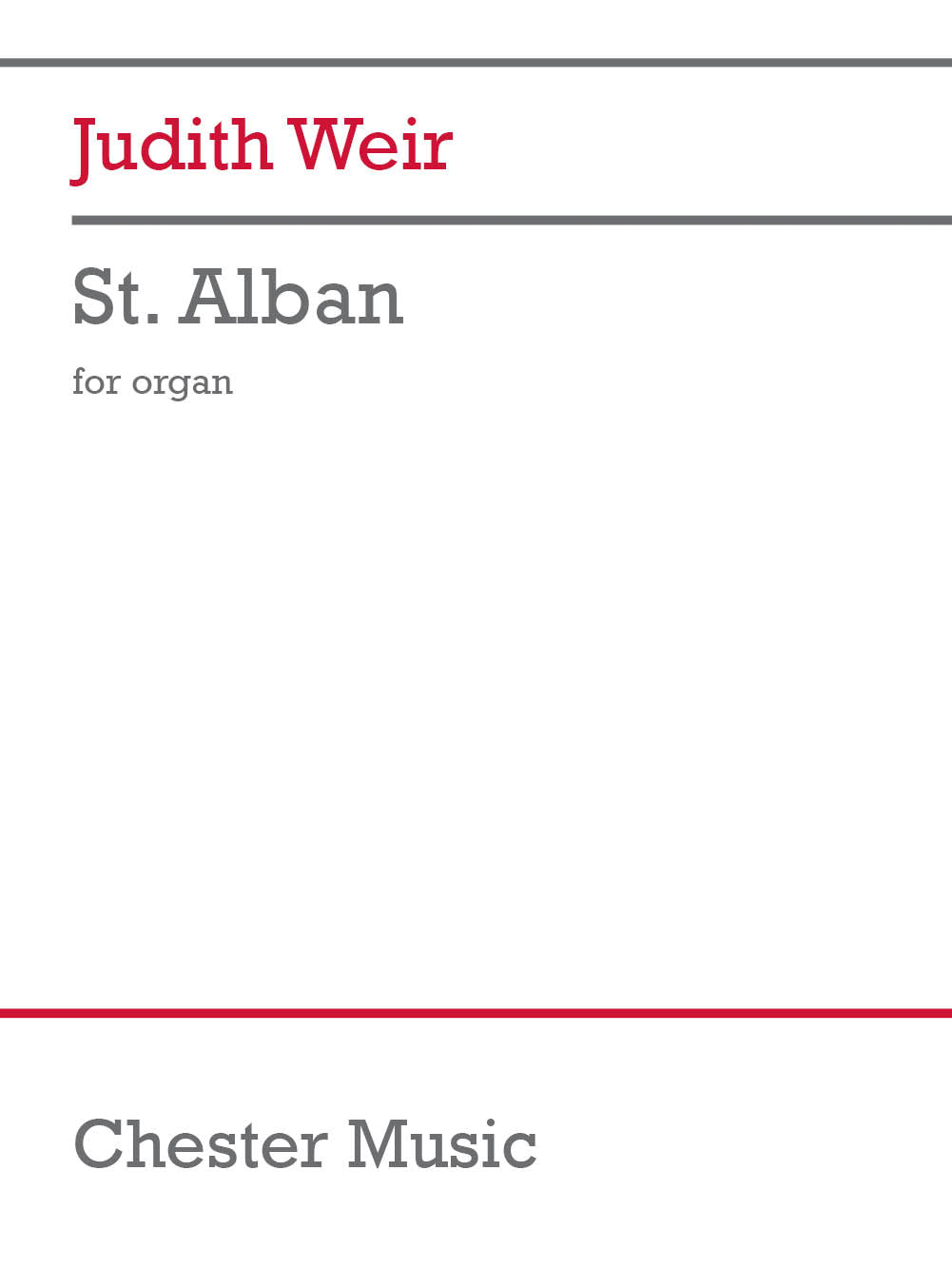 St Alban de Judith Weir, Livre pour orgue