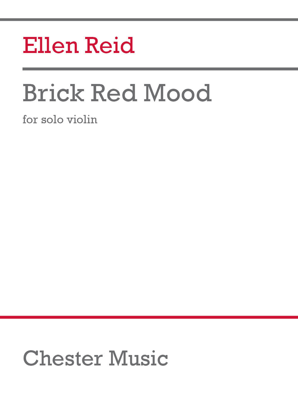 Brick Red Mood de Ellen Reid, Livre pour violon