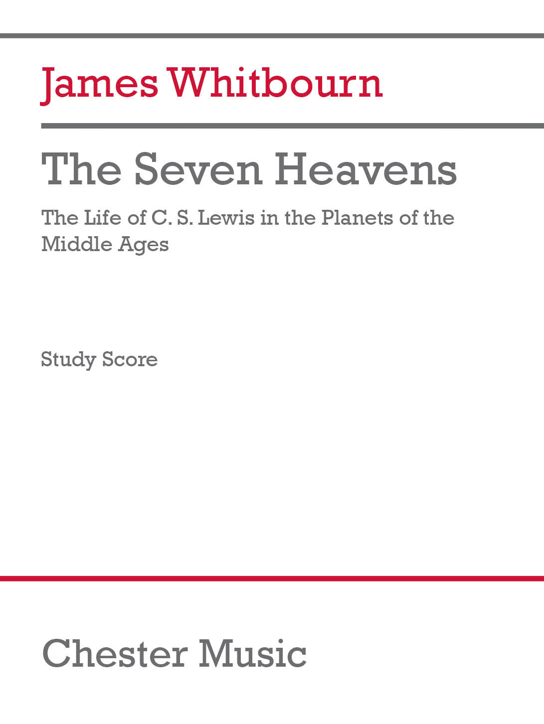 The Seven Heavens de James Whitbourn, Partition d'étude pour sATB et Orchestre