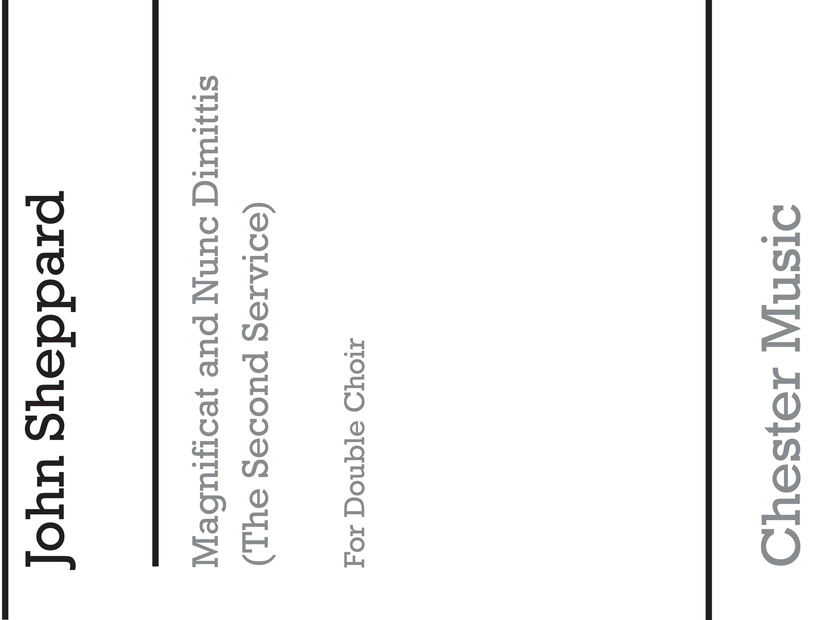Magnificat And Nunc Dimittis (2nd Service) de John Sheppard, Partition chorale pour sATB et Piano