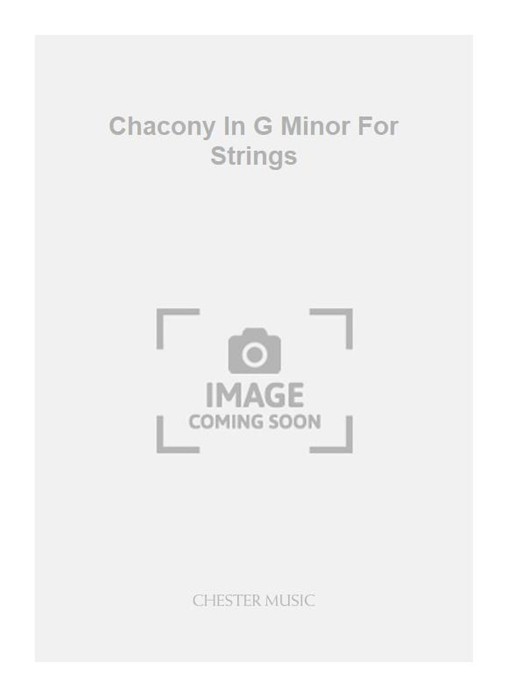 Chacony In G Minor For Strings de Henry Purcell, Partition pour ensemble à cordes