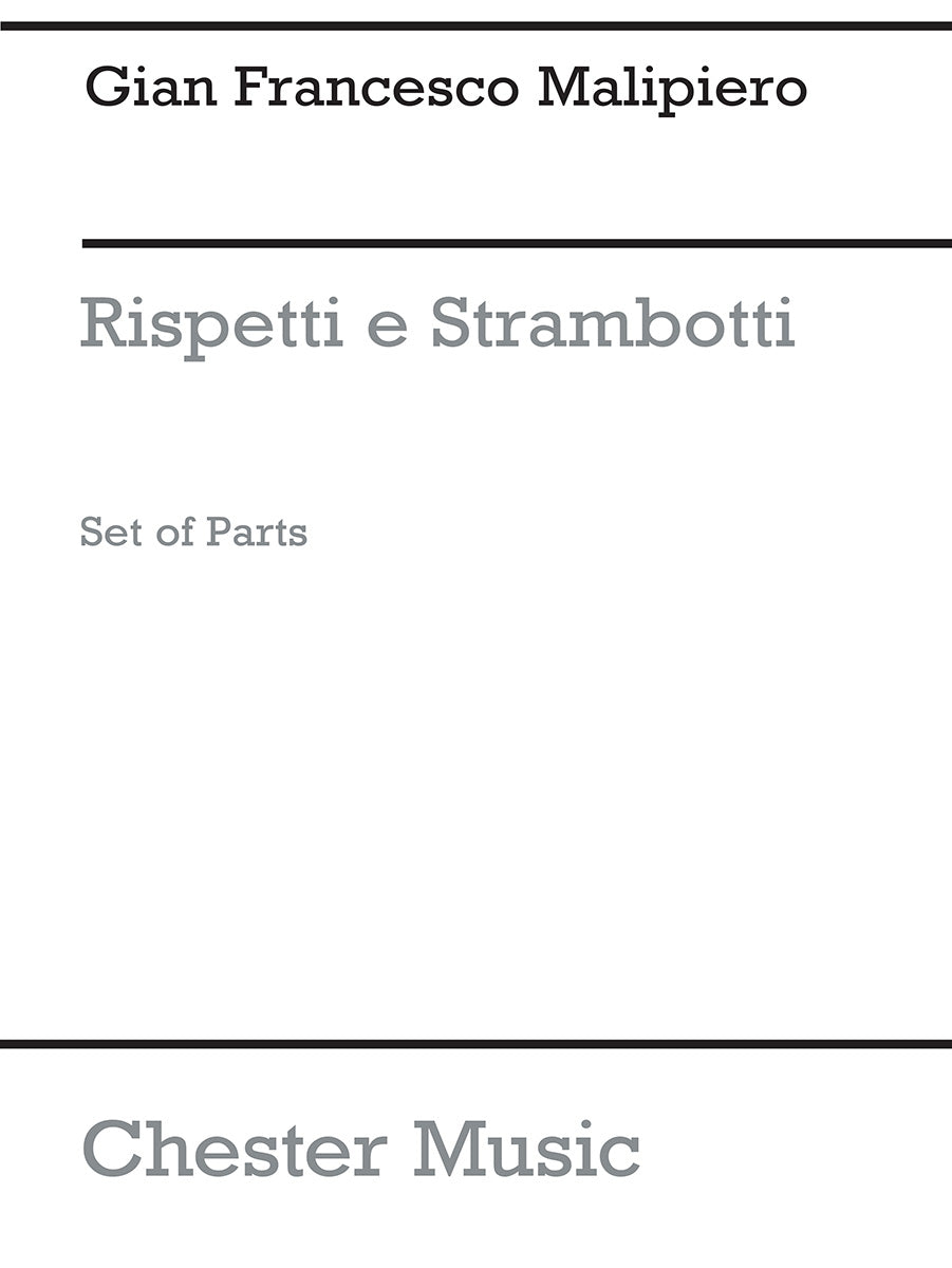 Rispetti E Strambotti de Gian Francesco Malipiero, Jeu de parties pour quatuor à cordes
