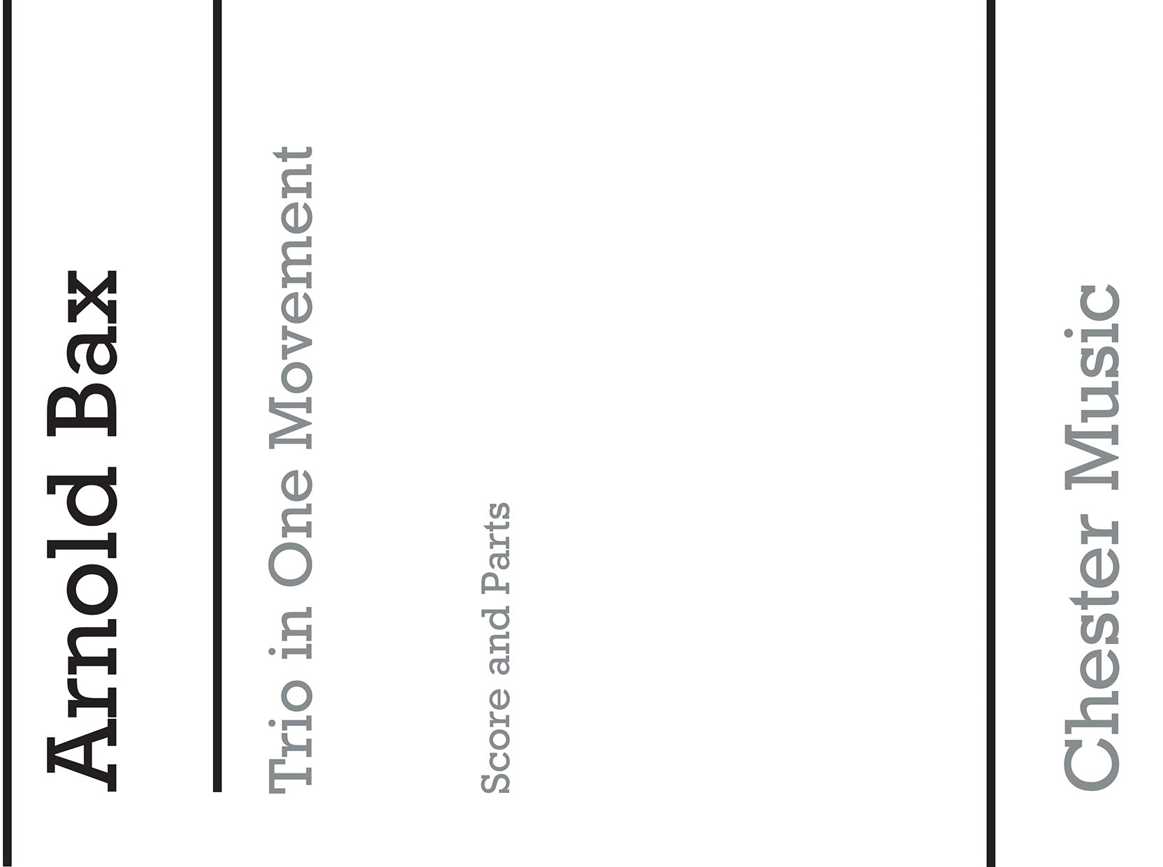 Bax Trio In One Movement, Livre pour ensemble de chambre