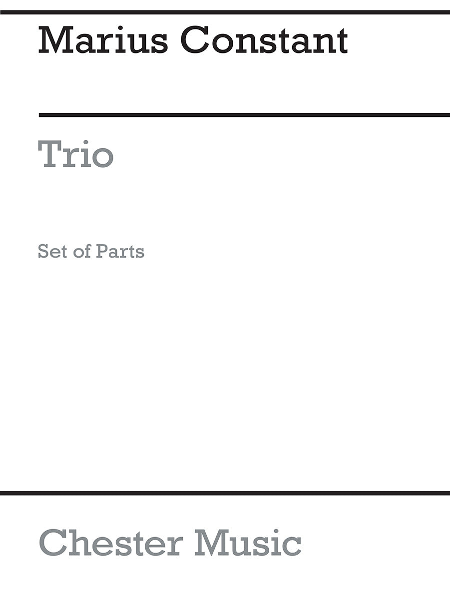 Constant Trio de Constant, Jeu de parties pour clarinette et Hautbois et Basson