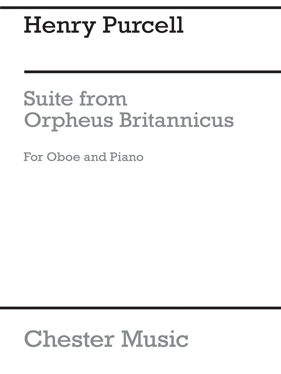 Suite From Orpheus Britannicus de Henry Purcell, Livre pour hautbois et Piano