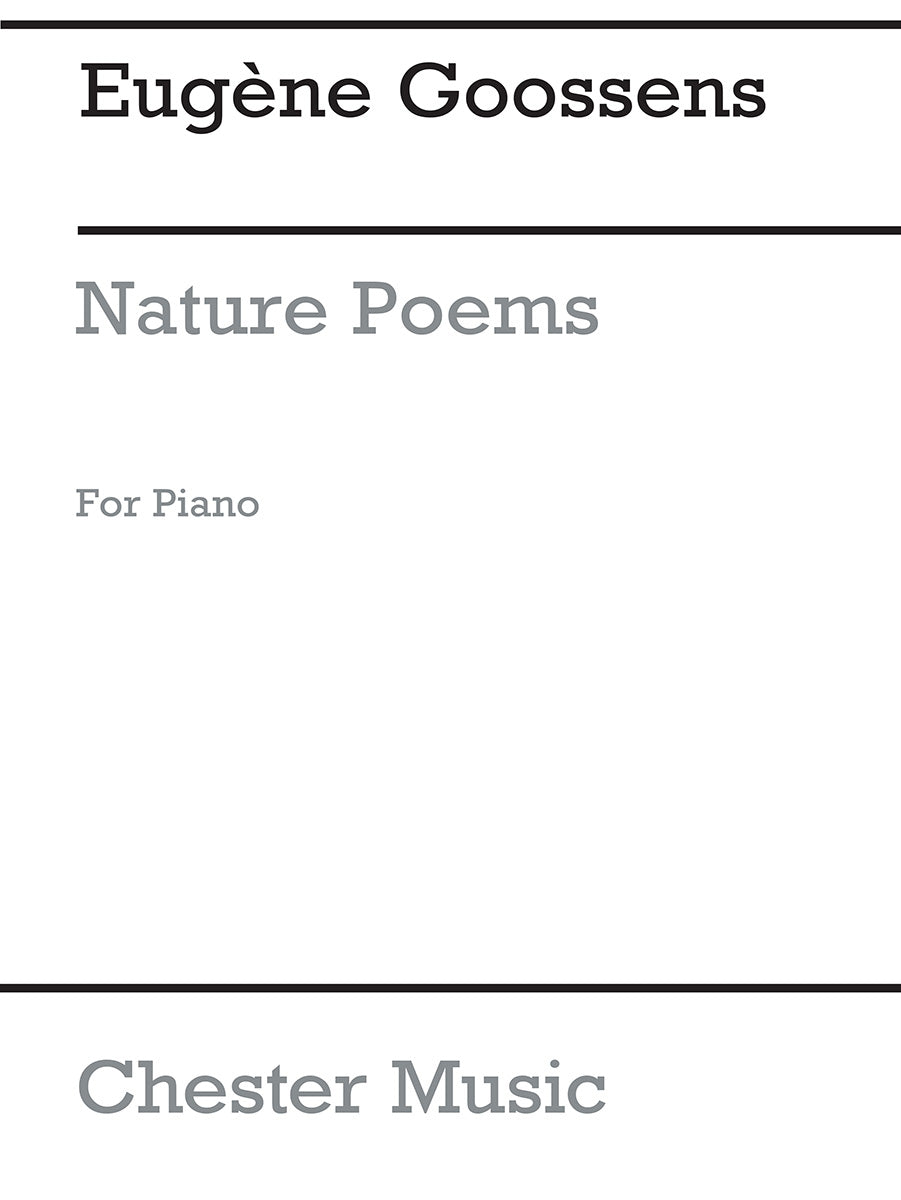Nature Poems de Eugene Goossens, Livre pour piano