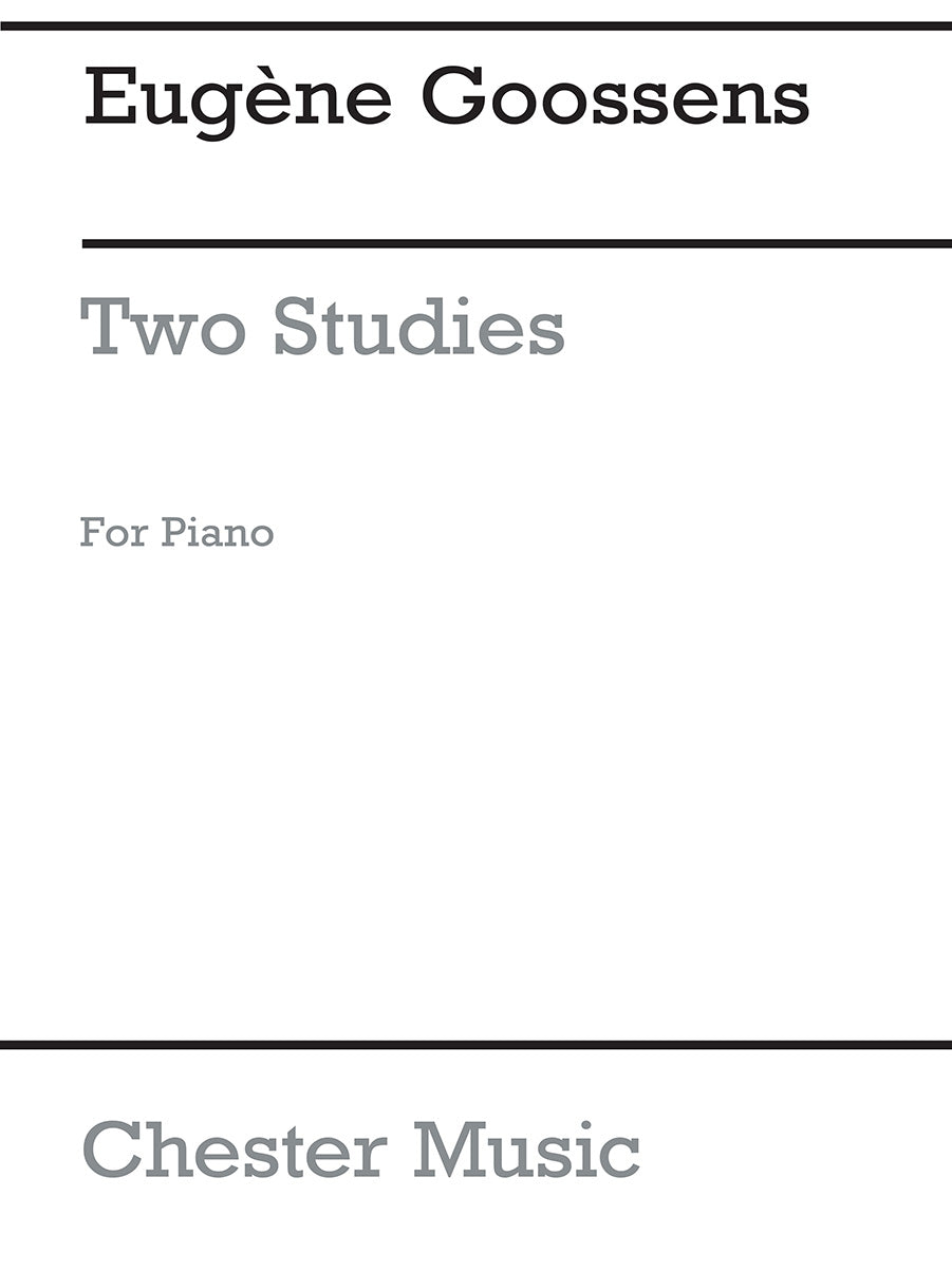 Two Studies For Piano Op.38 de Eugene Goossens, Livre pour piano