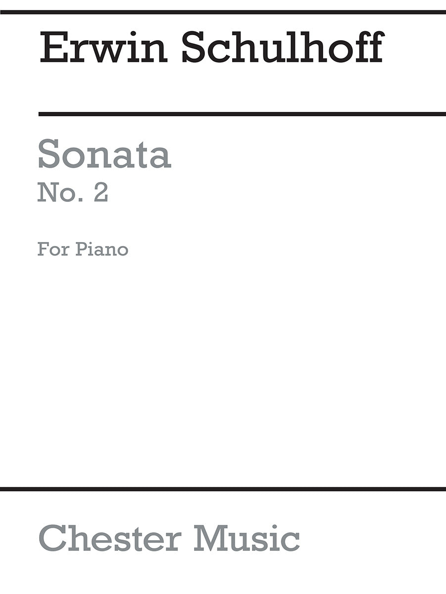 Sonata No. 2 de Erwin Schulhoff, Livre pour piano