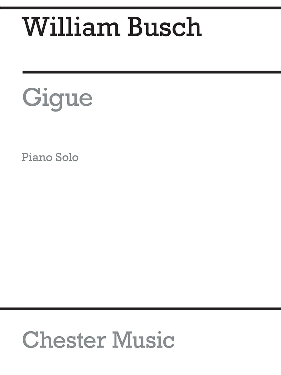 Gigue de William Busch, Livre pour piano