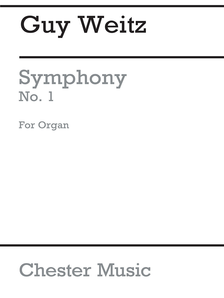 Organ Symphony No.1 de Guy Weitz, Livre pour orgue