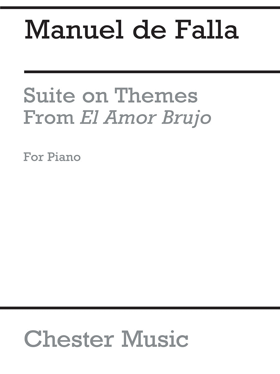 Suite On Themes From El Amor Brujo de Manuel de Falla, Livre pour piano