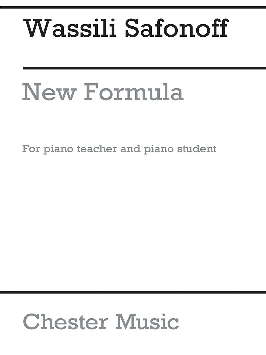 New Formula Piano de Vasily Safonoff, Livre pour piano