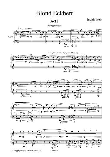Blond Eckbert de Judith Weir, Réduction pour piano pour soli et SATB et Piano