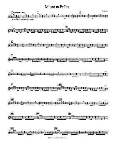 Music In Fifths de Philip Glass, Partition pour tous instruments