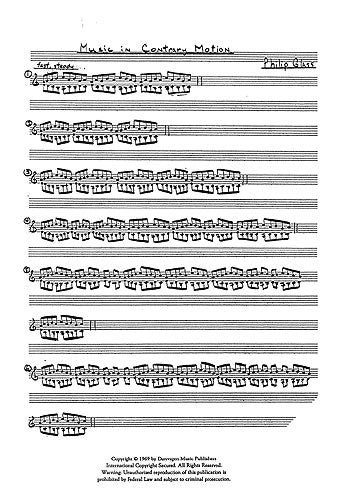 Music In Contrary Motion For Organ de Philip Glass, Livre pour orgue