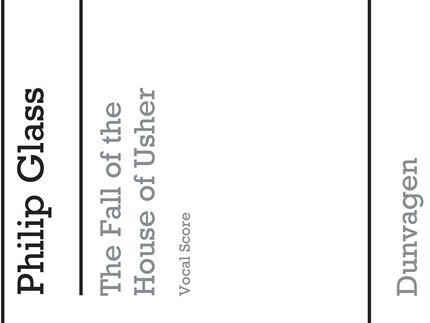The Fall Of The House Of Usher de Philip Glass, Réduction pour piano pour voix
