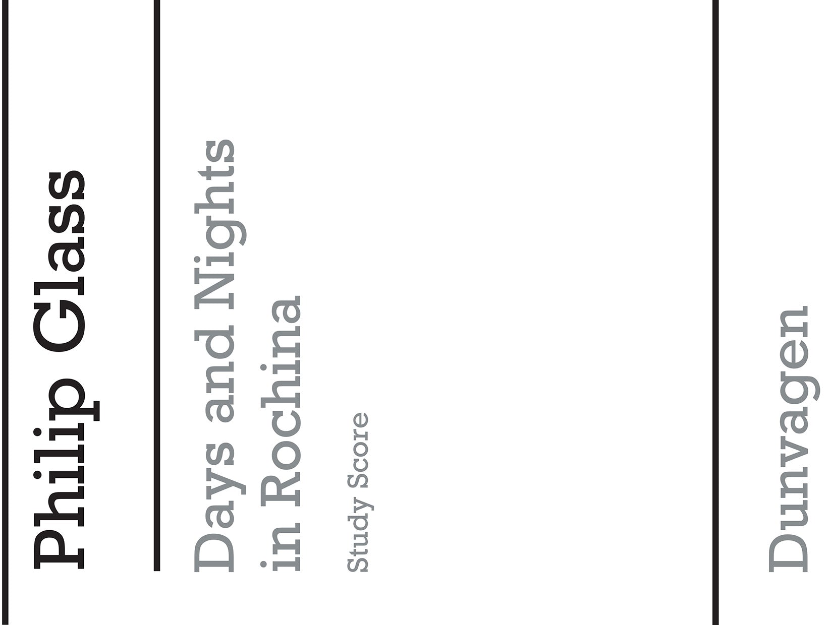 Days And Nights In Rochina de Philip Glass, Partition pour orchestre