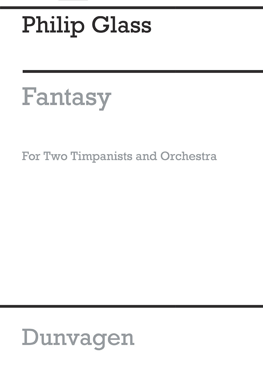 Concerto Fantasy For Two Timpanists And Orchestra de Philip Glass, Partition pour orchestre et Timbales
