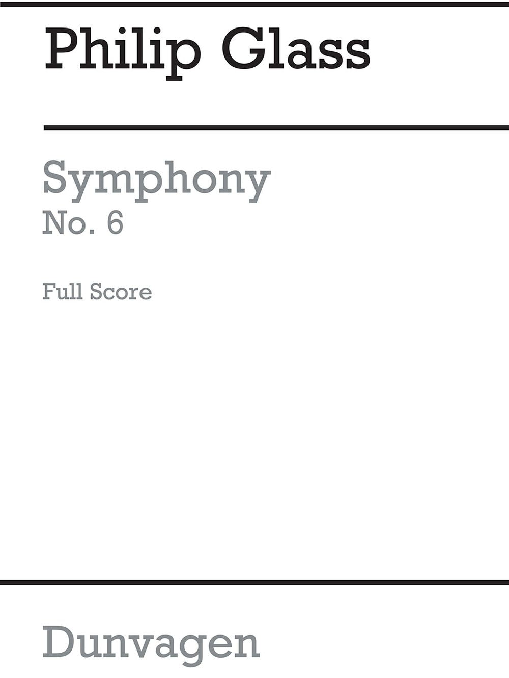 Symphony No.6 (Plutonian Ode) de Philip Glass, Partition pour orchestre