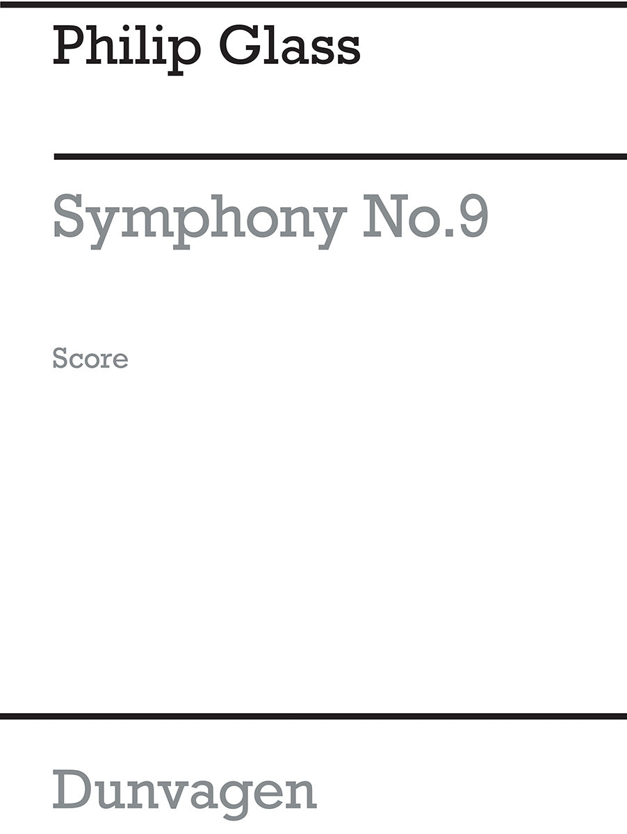 Symphony No.9 de Philip Glass, Partition pour orchestre
