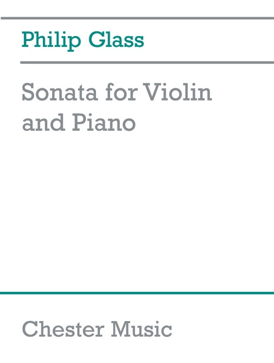 Sonata For Violin And Piano (Revised) de Philip Glass, Livre pour violon et Piano