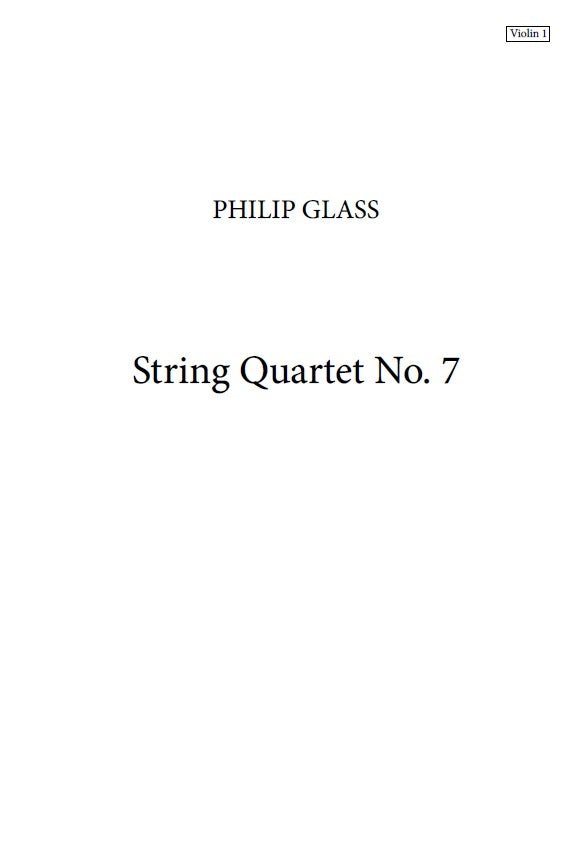 String Quartet No. 7 de Philip Glass, Jeu de parties pour quatuor à cordes