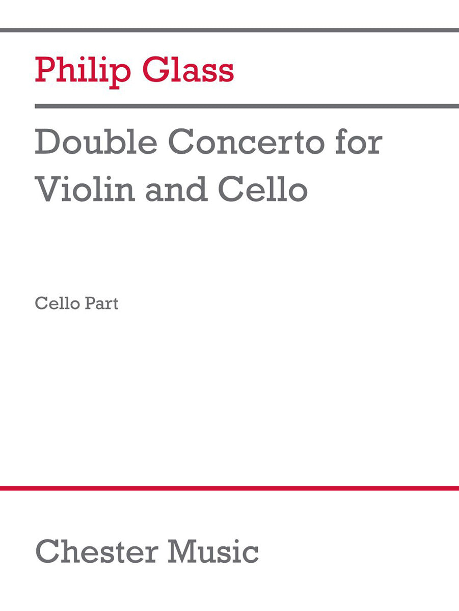 Double Concerto for Violin and Cello (cello part) de Philip Glass, Partie séparée pour violon et Violoncelle