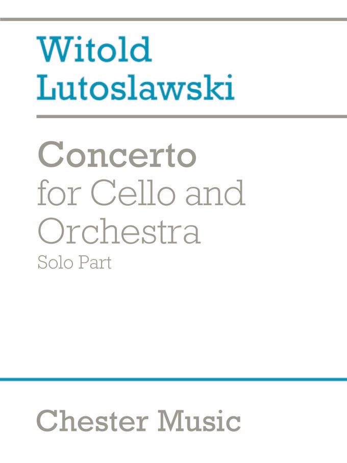 Concerto For Cello And Orchestra de Witold Lutoslawski, Partie séparée pour violoncelle