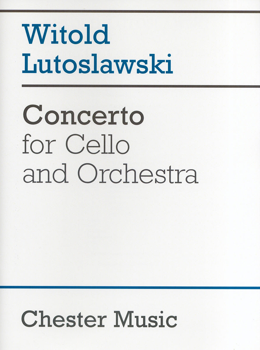 Concerto For Cello And Orchestra de Witold Lutoslawski, Partition pour orchestra and Cello Solo