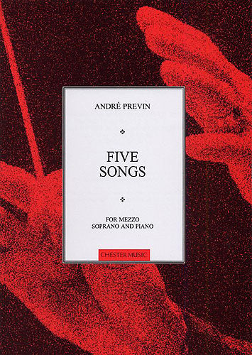 Five Songs For Mezzo Soprano And Piano de André Previn, Livre pour voix de mezzo-soprano et Piano