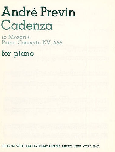 Cadenza de André Previn, Livre pour piano