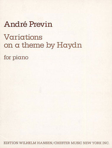 Haydn Variations de André Previn, Livre pour piano