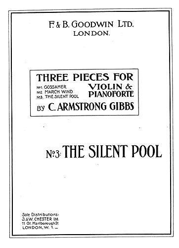 The Silent Pool de Cecil Armstrong Gibbs, Livre pour violon et Piano
